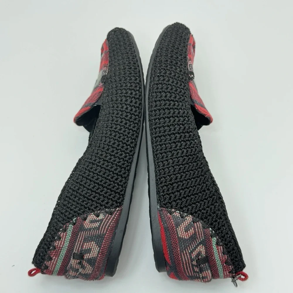The Sak Slip On Loafer Crochet Driving Moccasins Crochet Multicolor Aztec US 8.5